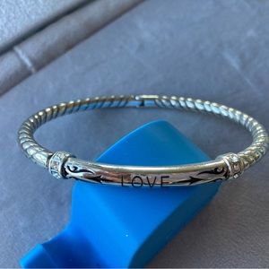 Brighton “Love” charm bangle. Magnetic closure.